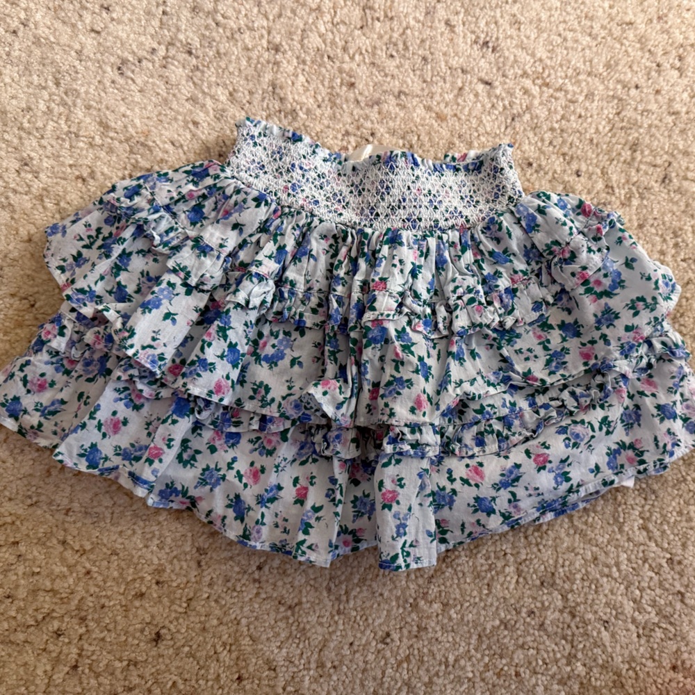 Love shack fancy Floral Smocked skirt